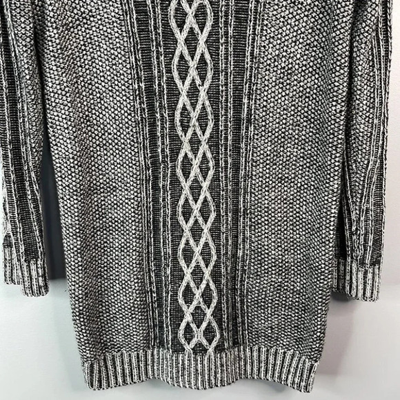 MINKPINK Cable Knit Baggy Tunic Sweater Grey Mix Long Sleeves Coastal Size S - Picture 4 of 9